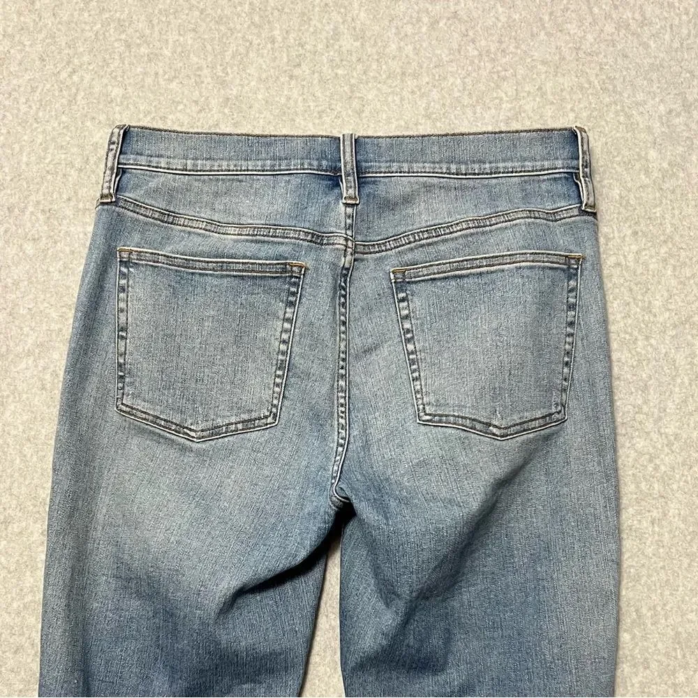 J. Crew Womens Vintage Straight Button Fly Jeans Size 29 Distressed Light Wash